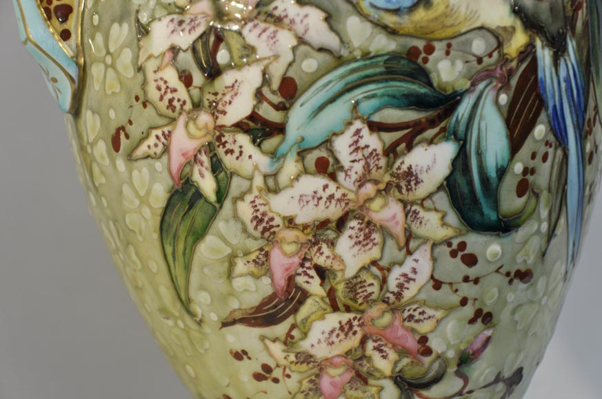 Pair of &ldquo;parakeets Lamps&rdquo; signed E. BERNARD-7