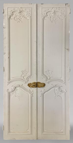 Important lot of 7 Louis XV style double doors-15