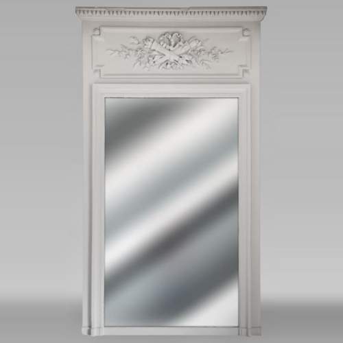 Trumeau in stucco and painted wood