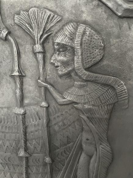 Fireback Adorned with an Egyptian-Inspired Low-Relief, 20th Century-5