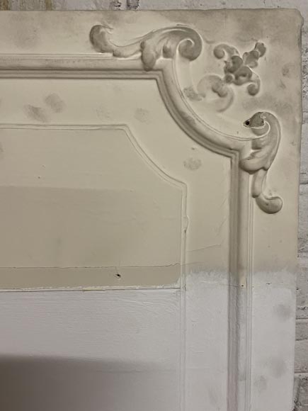 Louis XV style white trumeau with a Rococo decoration-4