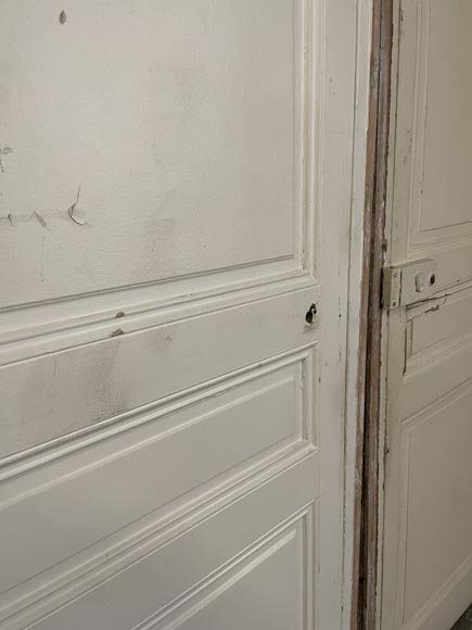 Pair of antique molded doors with frames-1