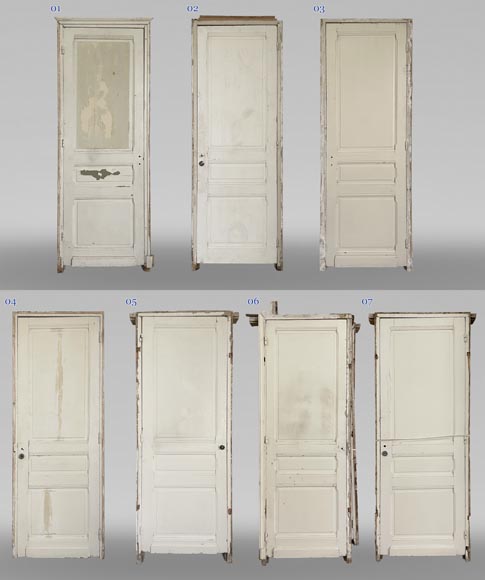 Set of 7 single doors with frames-0