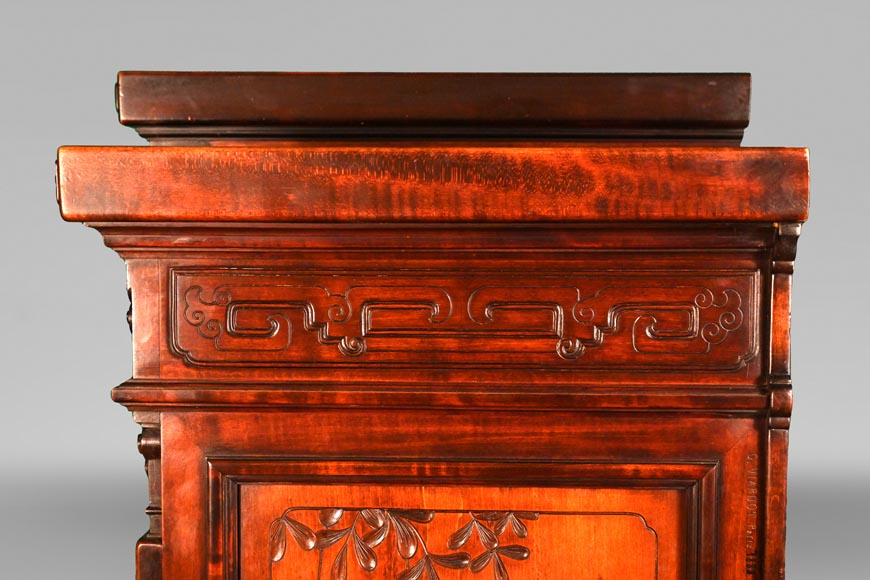 Gabriel VIARDOT, Japanese style support unit with bouquet, 1888-11