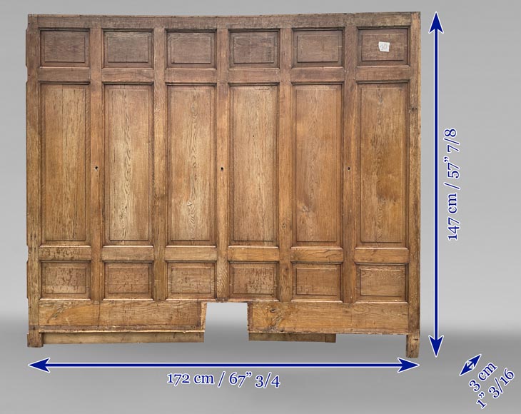 Set of about 23 linear meters of oak paneled room bases-13411-8