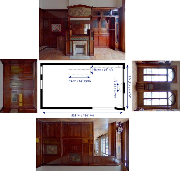 Art & Craft paneled room from the private mansion of the architect Henry GUEDY, 1912-1913-35