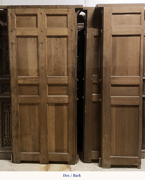 	Elements of ​low panels in oak in Neo-Renaissance style-11