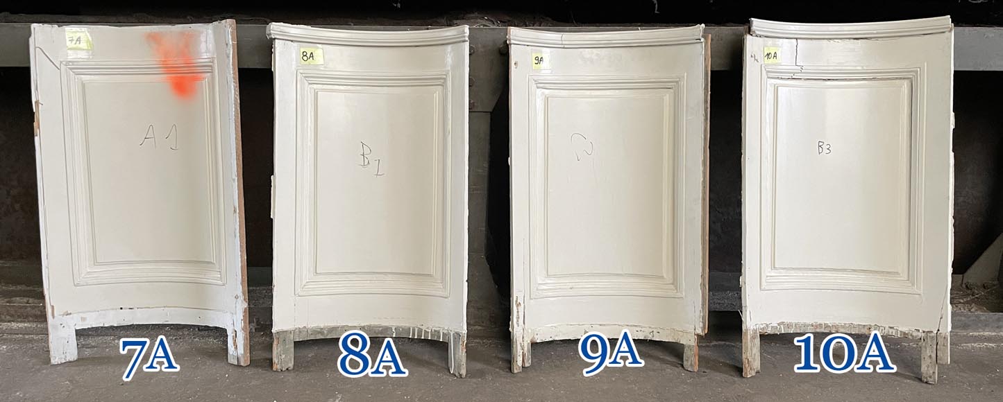 Carved, regilded and white-painted wooden paneling-17