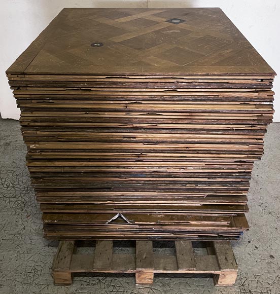 Batch of about 30 m² of 18th century style Versailles oak parquet flooring Batch of about 30 m² of 18th century style Versailles oak parquet flooring-9