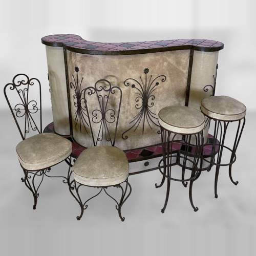 Italian counter with chairs, 70s