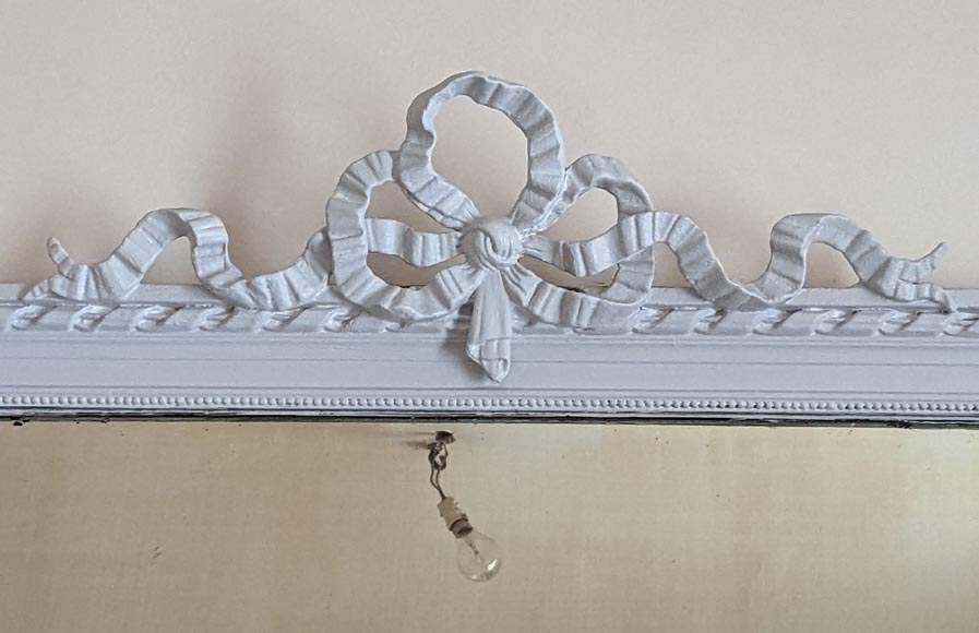 Small Louis XVI style trumeau with openwork ribbon decoration-1