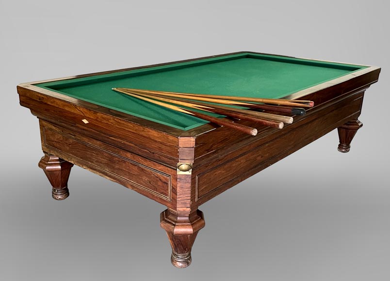 BRUNSWICK COMPANY, imposing French billiard table in veneer-0