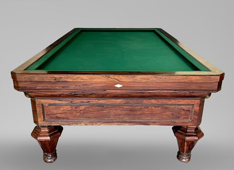 BRUNSWICK COMPANY, imposing French billiard table in veneer-1
