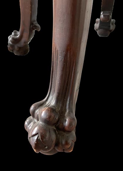 L’Escalier de Cristal – Japoniste guéridon in exotic wood and gilt bronze-8