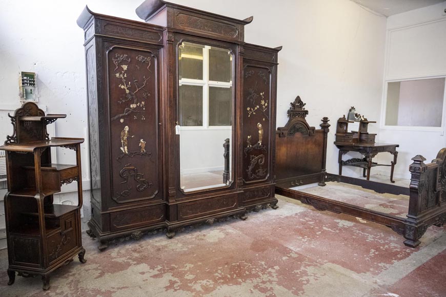 Gabriel VIARDOT (1830-1909), Japanese-style bedroom furniture set-5