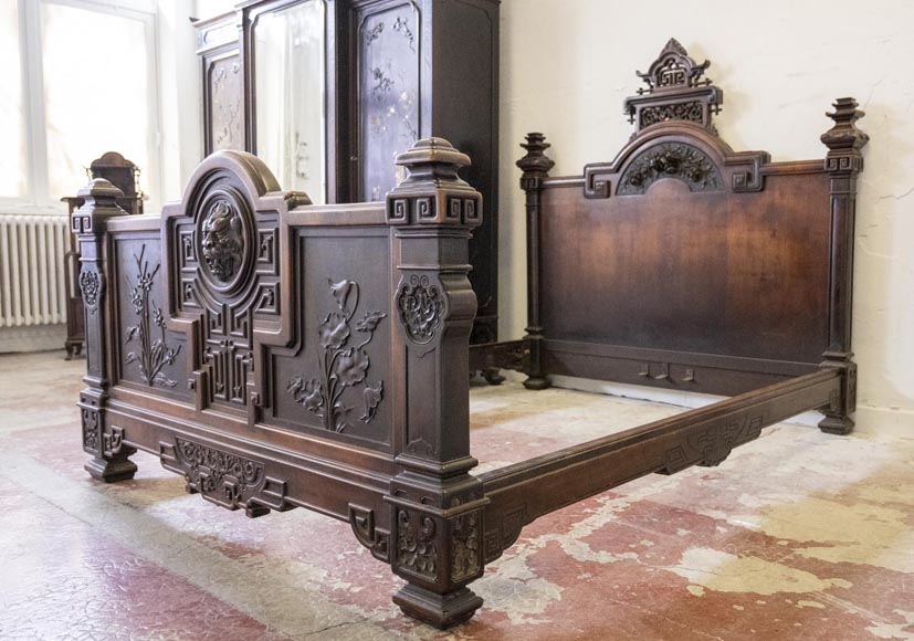 Gabriel VIARDOT (1830-1909), Japanese-style bedroom furniture set-15