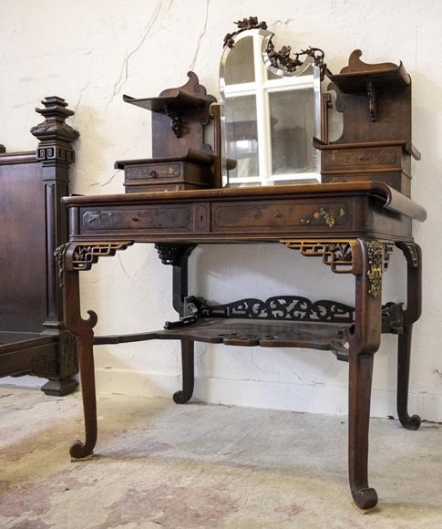 Gabriel VIARDOT (1830-1909), Japanese-style bedroom furniture set-17