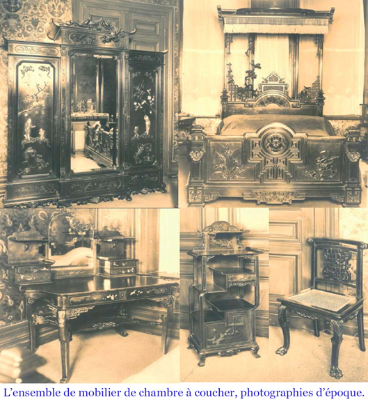 Gabriel VIARDOT (1830-1909), Japanese-style bedroom furniture set-25
