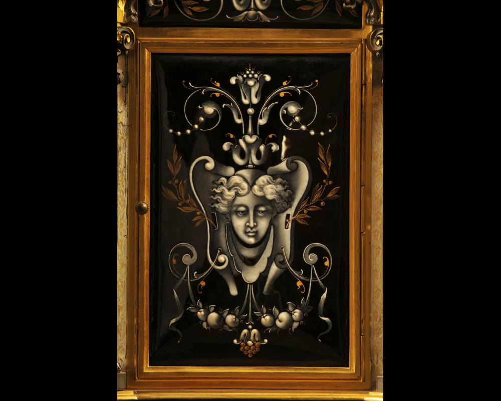 Paul SOYER, Bronze, Gilded Bronze and Enameled Clock, circa 1860-3
