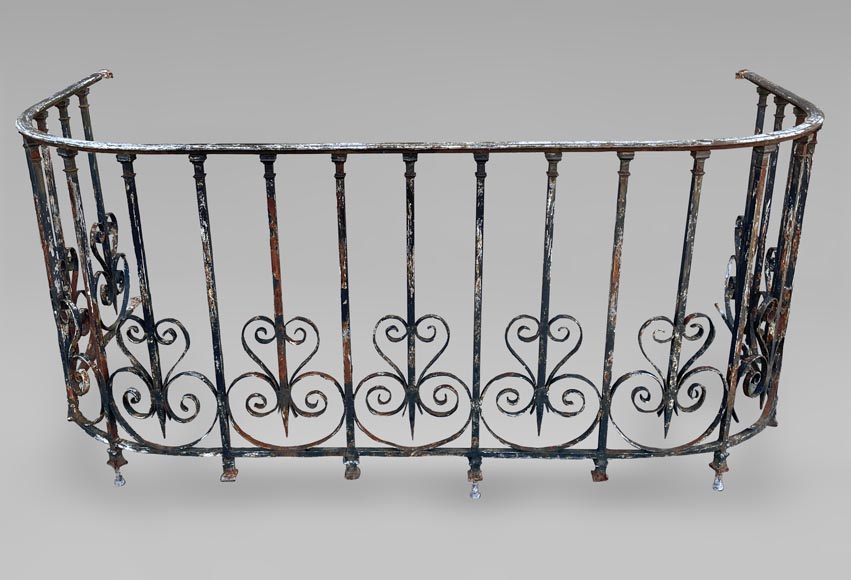 Three-sided wrought-iron balcony railing, 19th century-0