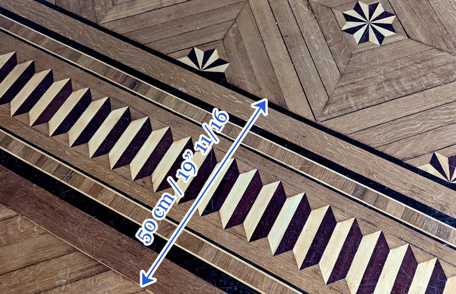 Lots of 105 m² in herringbone pattern, large sawtooth frieze and star motifs Lots of 105 m² in herringbone pattern, large sawtooth frieze and star motifs-7