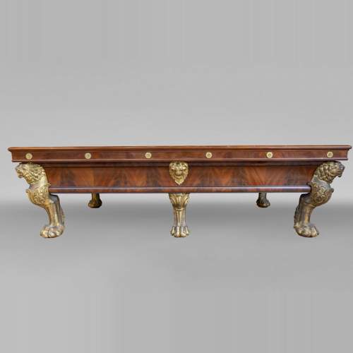 Exceptional Charles X billiard by Maison Chéreau in mahogany and gilt bronze