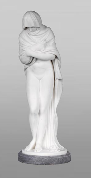 FRANCESCO LAZZARINI (1748-1808) – Winter, also known as The Chilly One, after Jean-Antoine Houdon-0
