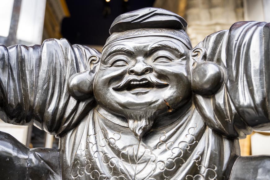 Pair of Japanese Carved Armchairs – Ebisu and Daikoku-3