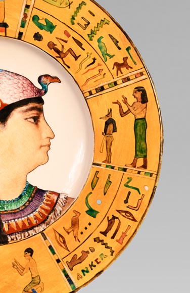 Albert ANKER (painter), Théodore DECK (ceramist), Ornamental Dish “Cleopatra”, 1869-5