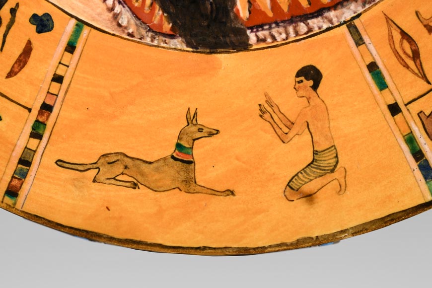 Albert ANKER (painter), Théodore DECK (ceramist), Ornamental Dish “Cleopatra”, 1869-6