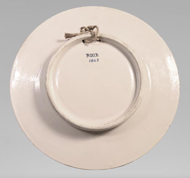 Albert ANKER (painter), Théodore DECK (ceramist), Ornamental Dish “Cleopatra”, 1869-7