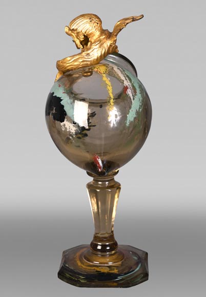 ESCALIER DE CRISTAL, François-Eugène ROUSSEAU & Ernest LÉVEILLÉ, Japanese-style polychrome glass vase with a gilt bronze dragon mount ESCALIER DE CRISTAL, François-Eugène ROUSSEAU & Ernest LÉVEILLÉ, Japanese-style polychrome glass vase with a gilt bronze dragon mount-8