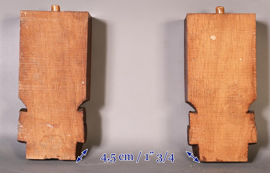 DECK Théodore (1823-1891), monumental oak mirror with green glazed faience medallions-19