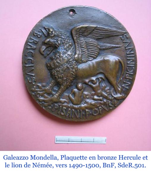 DECK Théodore (1823-1891), monumental oak mirror with green glazed faience medallions-24