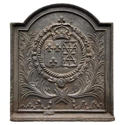 Fireback from the 17th century with the arms of France and Navarre
