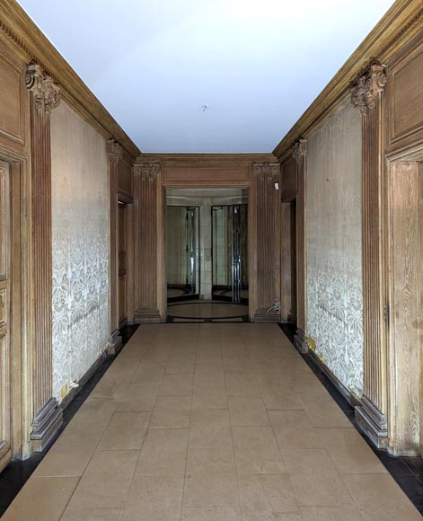 Panneling, Set of Carved Oak Ionic Pilasters, 18th Century-1