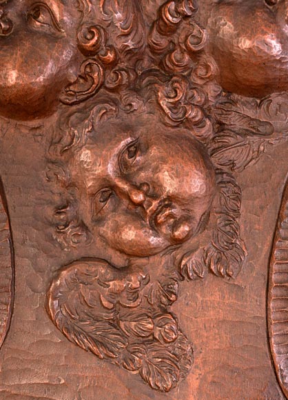 Group of sculpted wood chairs-3