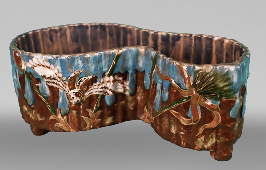 Émile GALLÉ, Jardiniere with a design inspired by the nature of Pharaonic Egypt, circa 1879-1890-0