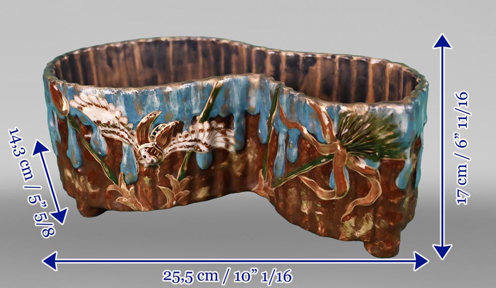 Émile GALLÉ, Jardiniere with a design inspired by the nature of Pharaonic Egypt, circa 1879-1890-9