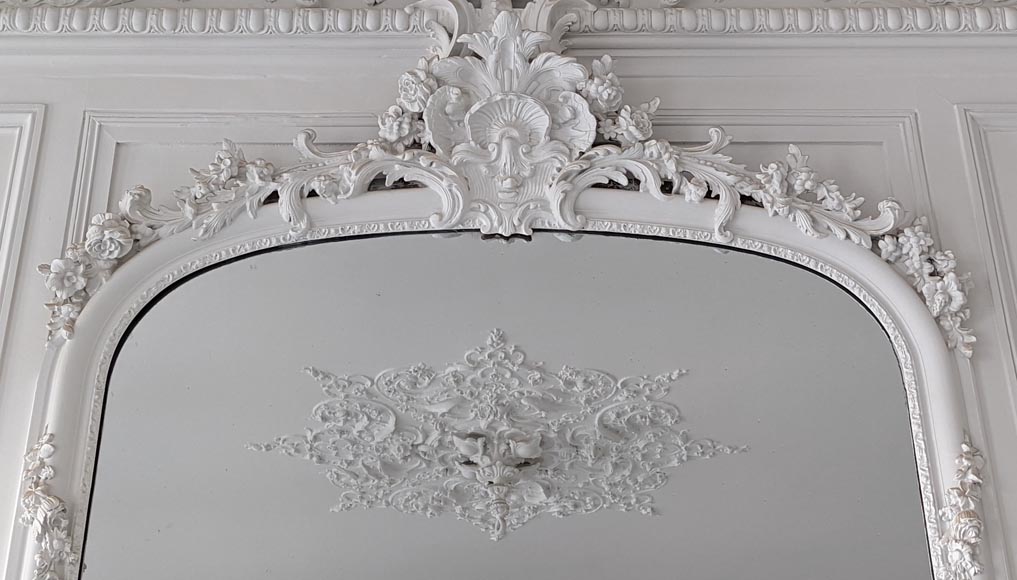 Large overmantel from the Napoleon III period with mercury mirror-1