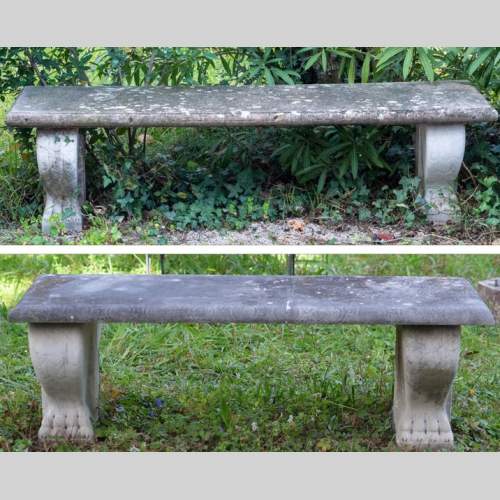 Pair of marble benches in neoclassical style