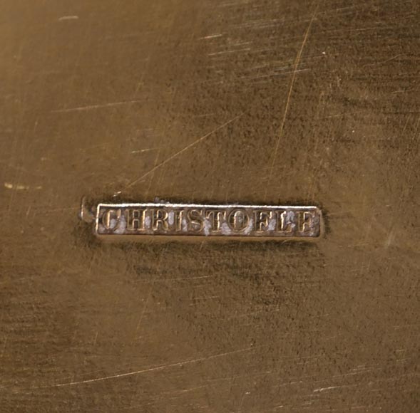 Ernest CARRIÈRE for CHRISTOFLE – Japonist Ovoid Vase “Seaweed and Fish” in Silvered Metal-8