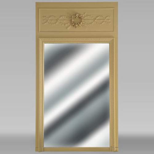 Louis XVI style trumeau with flower and Cupid's arrow decorations