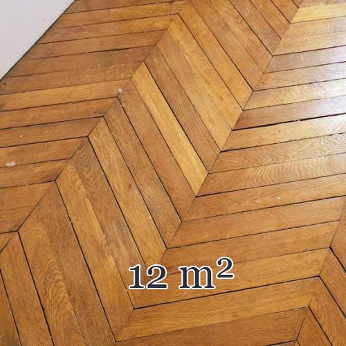 12 m² lot of oak herringbone parquet