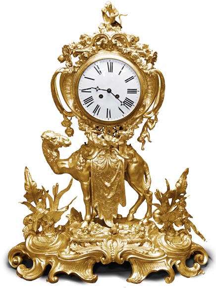Rococo-style dromedary clock-0