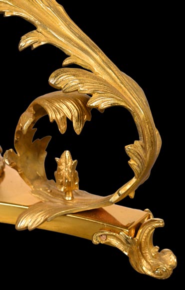 Gilt bronze guéridon with painted porcelain plaque, after Adrian VAN DER WERFF, “The Dismissal of Hagar”-13