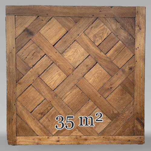 Batch of about 35 m² of 18th century Versailles oak parquet flooring