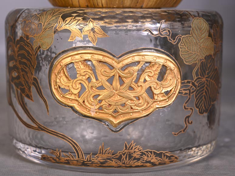 L’Escalier de CRISTAL, Japanese-style spherical clock in engraved crystal and polychrome enamels-13