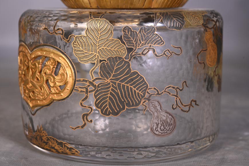 L’Escalier de CRISTAL, Japanese-style spherical clock in engraved crystal and polychrome enamels-14