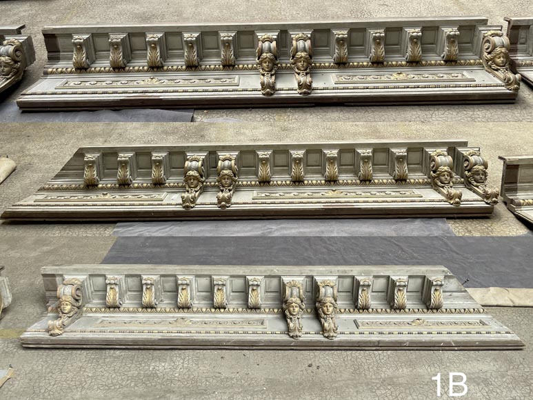 René Gaillard (architect), Aimé Octobre (sculptor), Regency-Style Painted and Gilded Woodwork, 1919-10